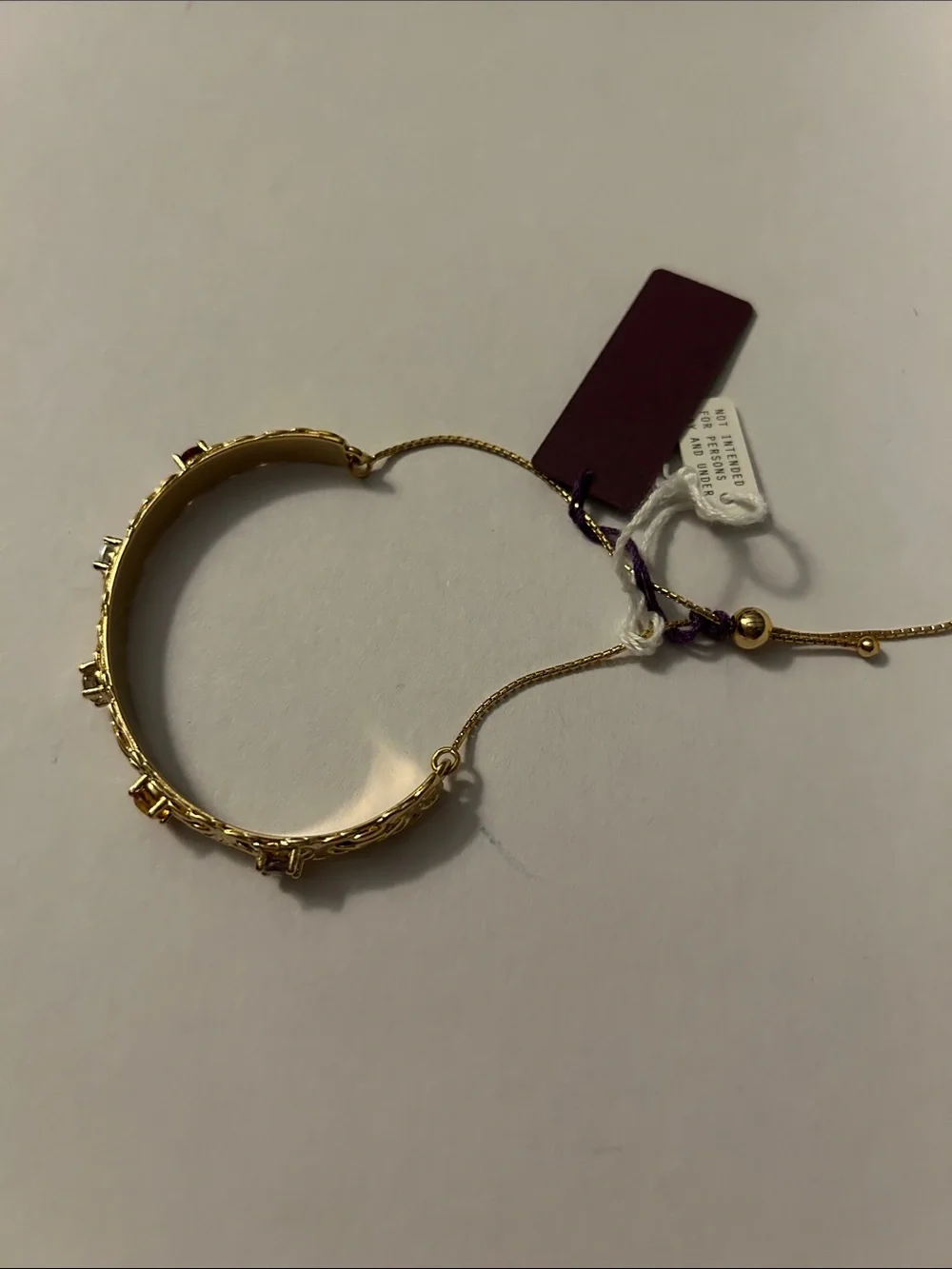 Donna Gemma adjustable multi gem Byzantine Bolo bracelet.